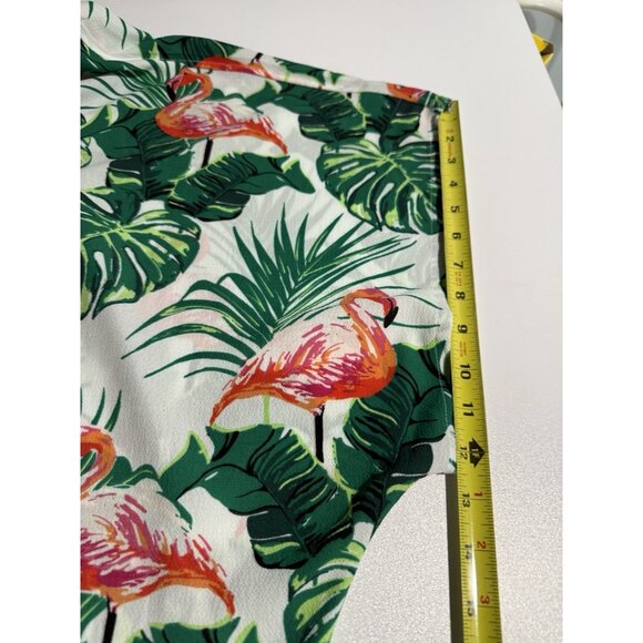Chico’s Hawaiian Kimono Top OS L XL XXL Topper Flamingo Beach Tropical Flowy - Picture 9 of 9